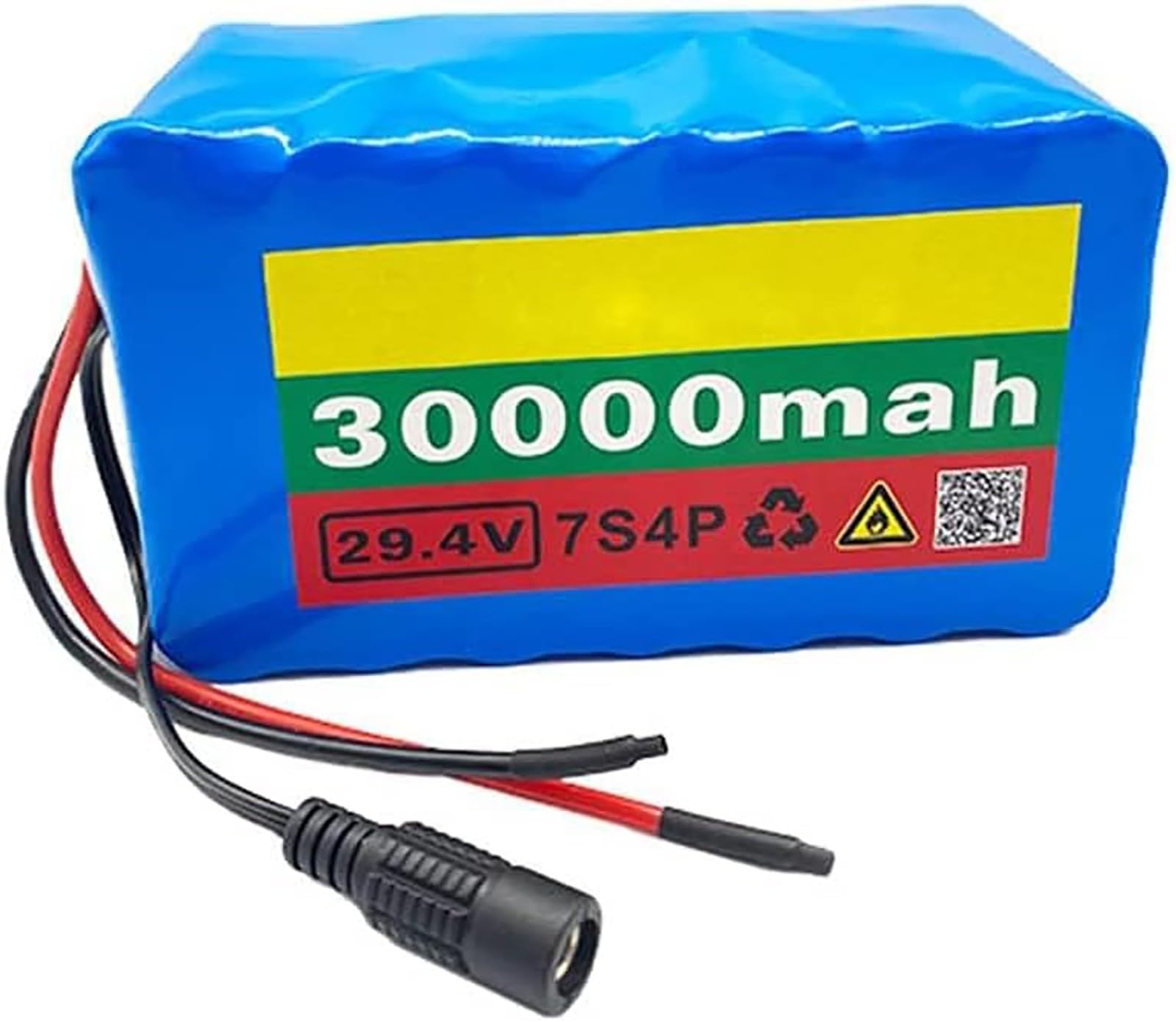 Batería E-Bike 24V 30Ah 7S4P Bicicleta Eléctrica Batería de Ion Litio para 50W-500W Motor Bicicleta Eléctrica Scooter con 20A BMS y Cargador