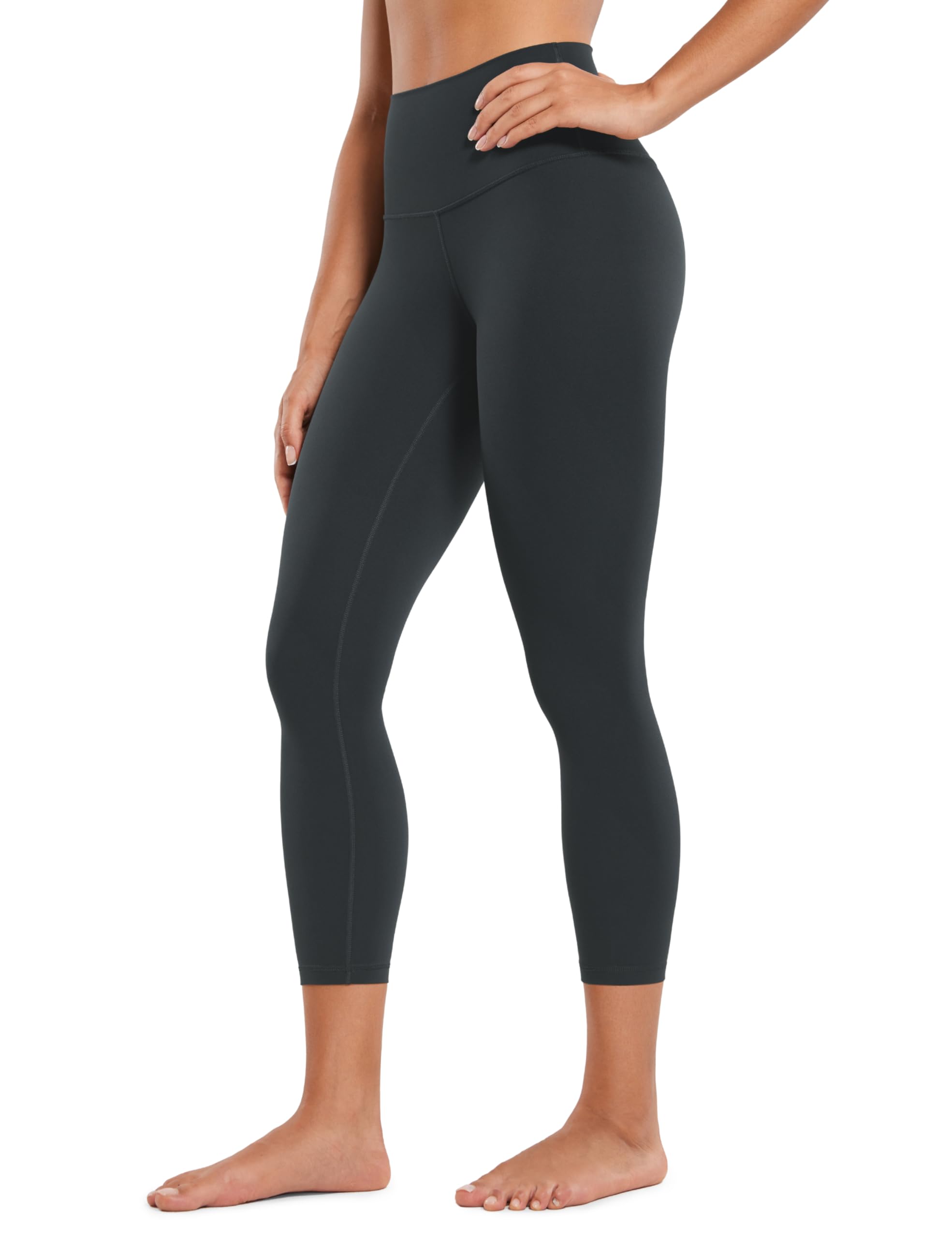 CRZ YOGA Butterluxe 23'' High Waisted Capri Workout Leggings for Women - Lounge Leggings Buttery Soft Yoga Pants Melanite 12