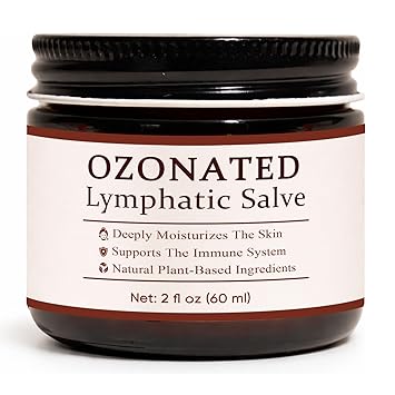 Ozonated Lymphatic Salve, Ozonated Oil Face & Body Cream, Lymphatic Drainage Cream with Essential Oils, Reduces Redness, Smoothes Skin, Deeply Moisturizes, Fade Fine Lines 1