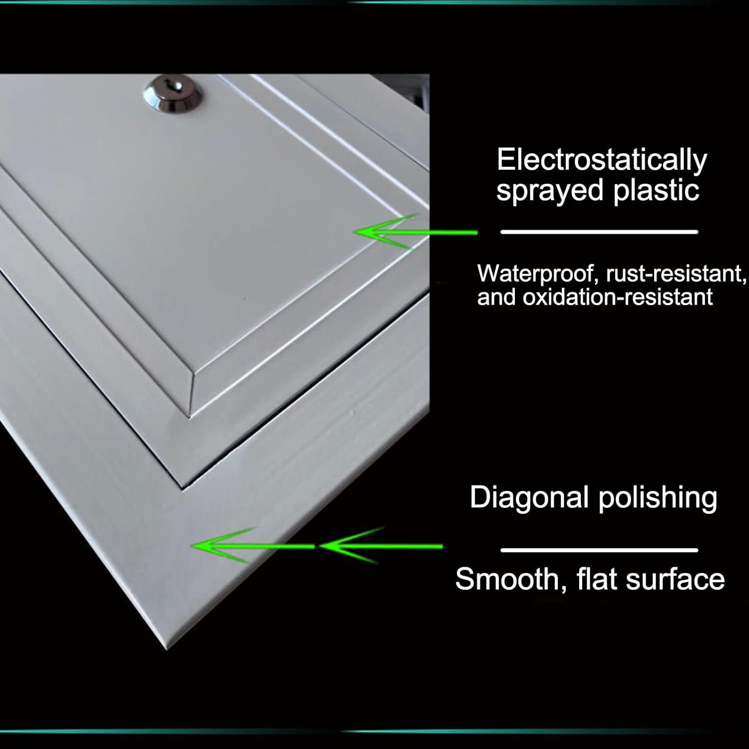 Aluminum Alloy Inspection Hatch Access Panel - Secure Wall Door with Keyed Latch, Multiple Sizes (60x60CM/23.6x23.6IN) for Easy Access and Durability