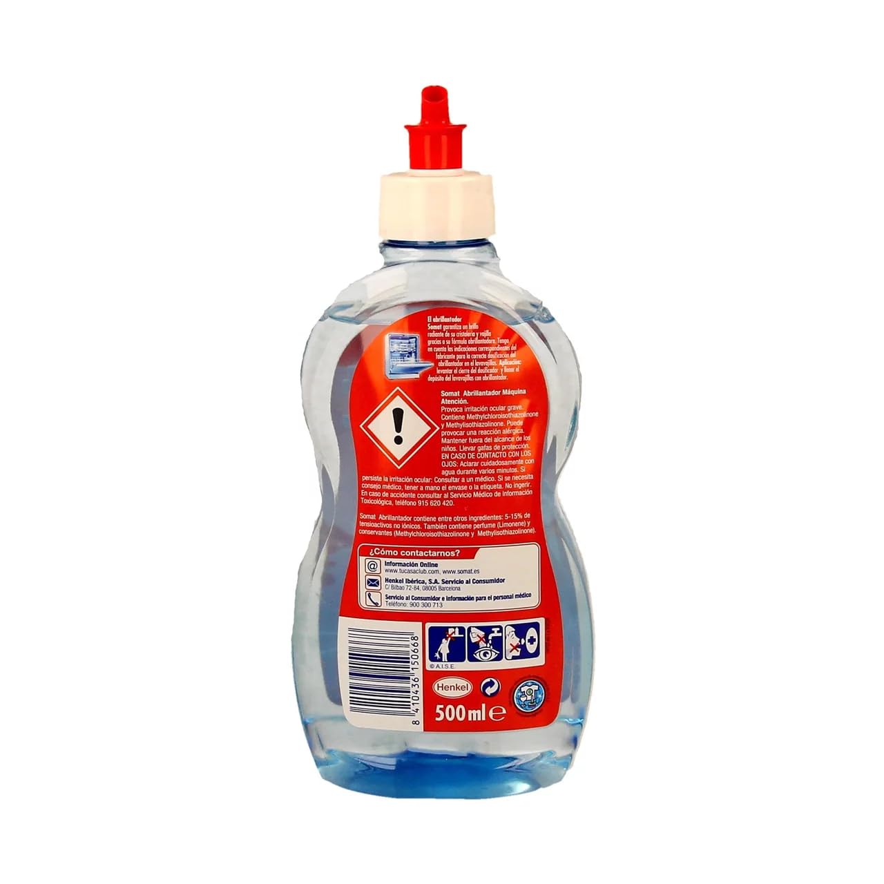 Lot de 4 bouteilles de liquide de rinçage pour lave-vaisselle 500 ml