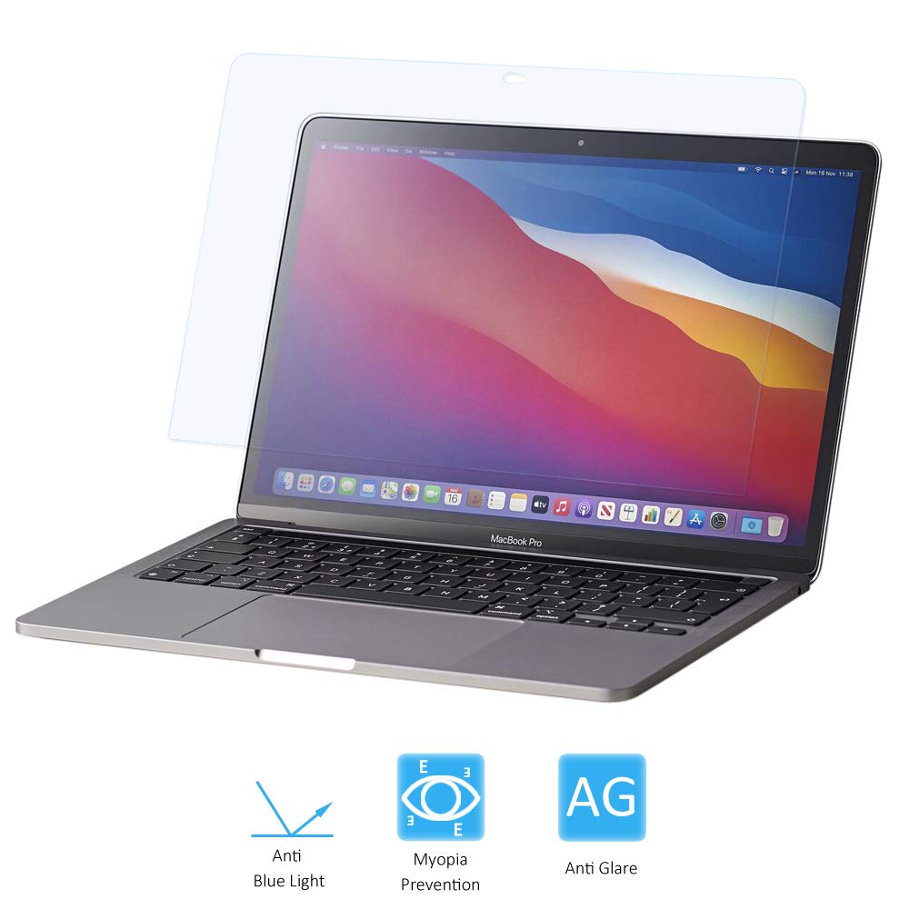 ProElife Pellicola salvaschermo opaca antiriflesso con filtro luce blu per MacBook Pro 2021-2016 13 "e MacBook Air 13" 2021-2018 con chip Apple M1 e processore Intel, protezione per gli occhi