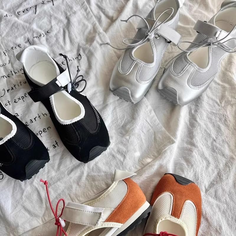 Mary Janes Sneakers Sneakerina Ballet Sneakers for Women Tennis Shoes Flat Sandals Casual Cute Kawaii Elegant Dressy Fashion Trendy Gifts for Daughter Back to School Sports Spring Summer Fall Outdoors4