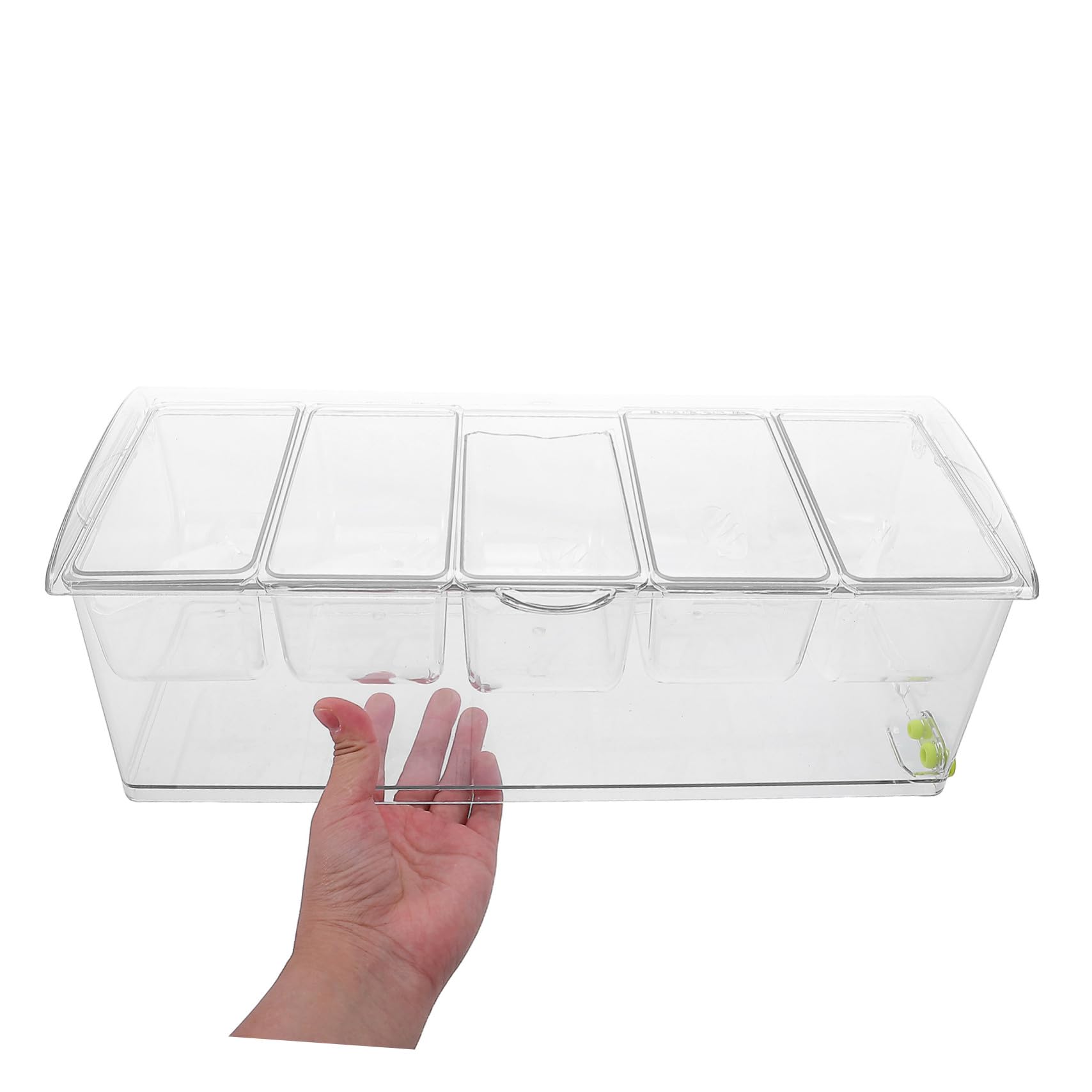 TOYANDONA Vassoio Per Guarnizioni Da Bar Con Coperchio Vassoio Per Servire Condimenti Refrigerati Con Coperchio