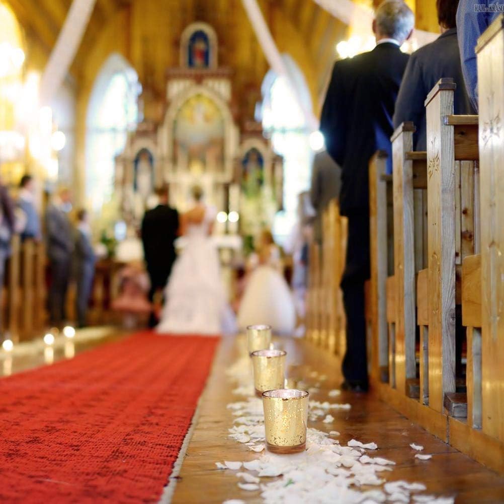 Volens Gold Party Decorations 72pcs, Mercury Glass Gold Votive Candle Holders Set for Wedding, Bridal and Baby Shower