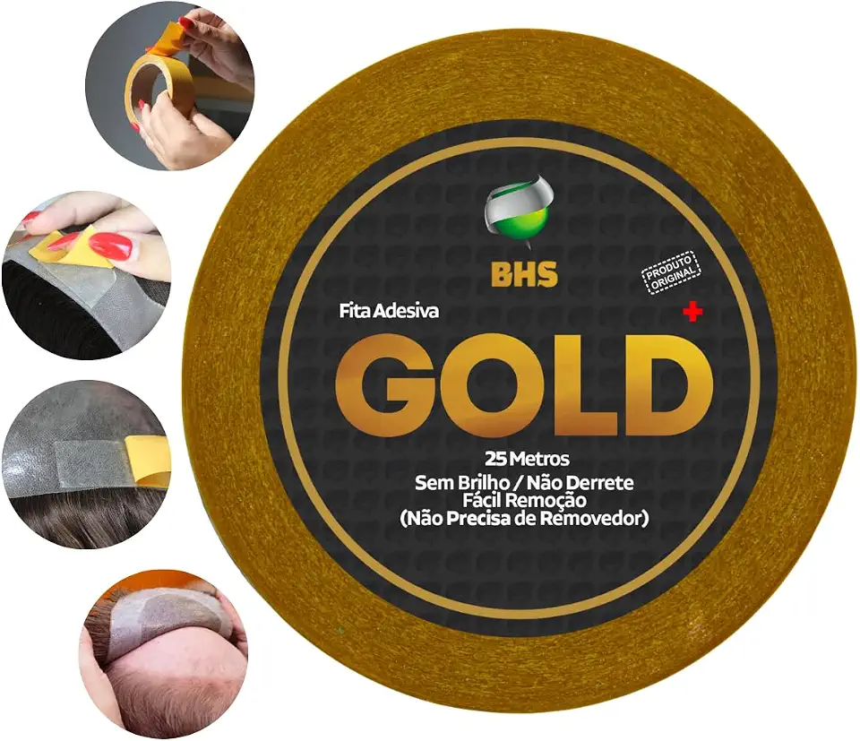 Fita Protese 25m Gold origin 2,5cm Amarela Não Derrete
