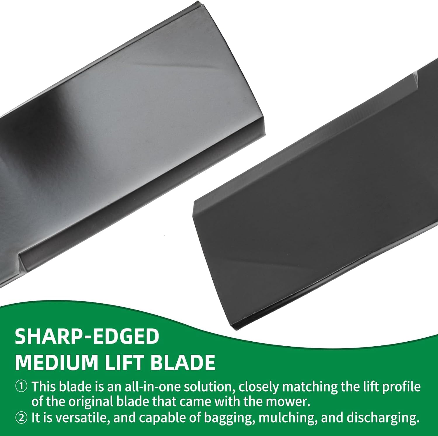 M136195 Mower Blade Compatibles with John Dee re 54" Cut Deck, TCU30316 Medium Lift Blade Compatibles with JD Z920, Z925, 657, Z915 Riding Mower, Replaces M135334, M164016, M144652, TCU30317