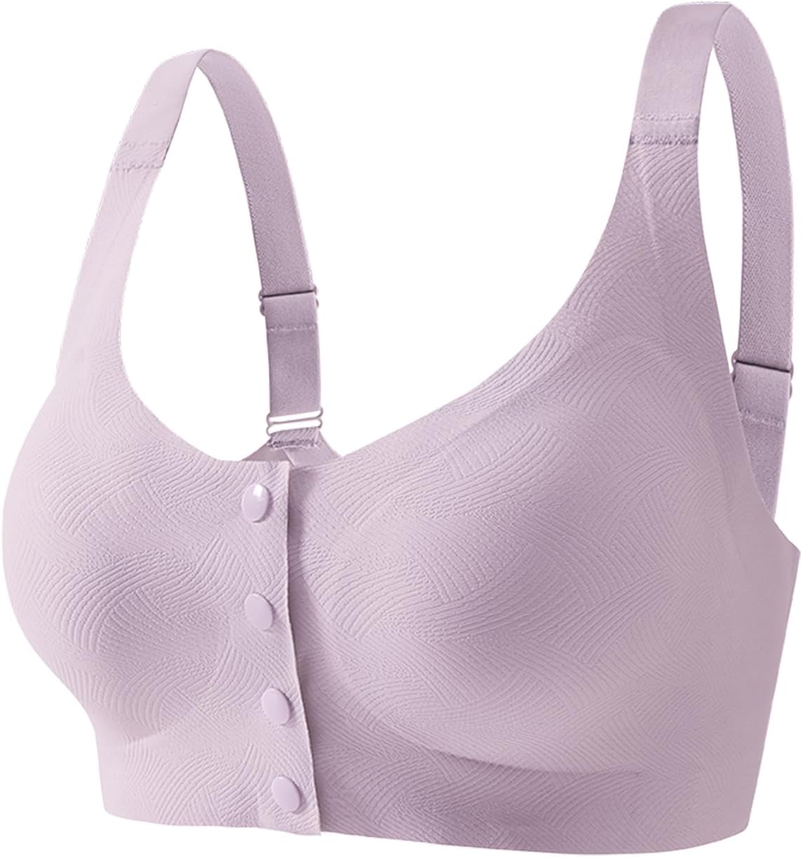 Lervanla Post Surgery Mastectomy Bra with Pockets,Front Closure Bra for Breast Forms, Seamless Supportive Bralette for Women
