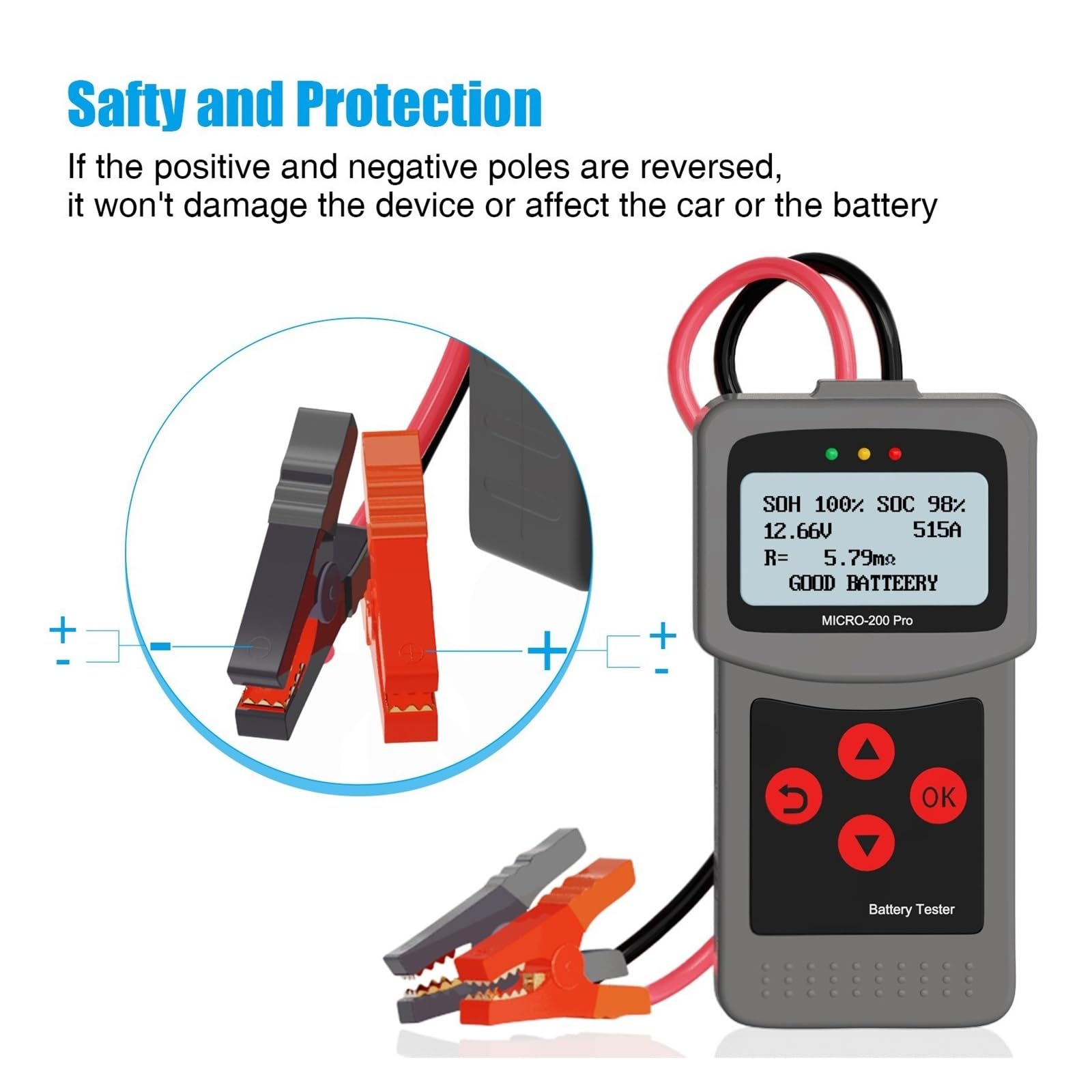 Testeur De Batterie De Capacité De Voiture Numérique 12V 24V 40-2000CCA Analyse De Batterie De Moto Et Outils De Diagnostic Automobile