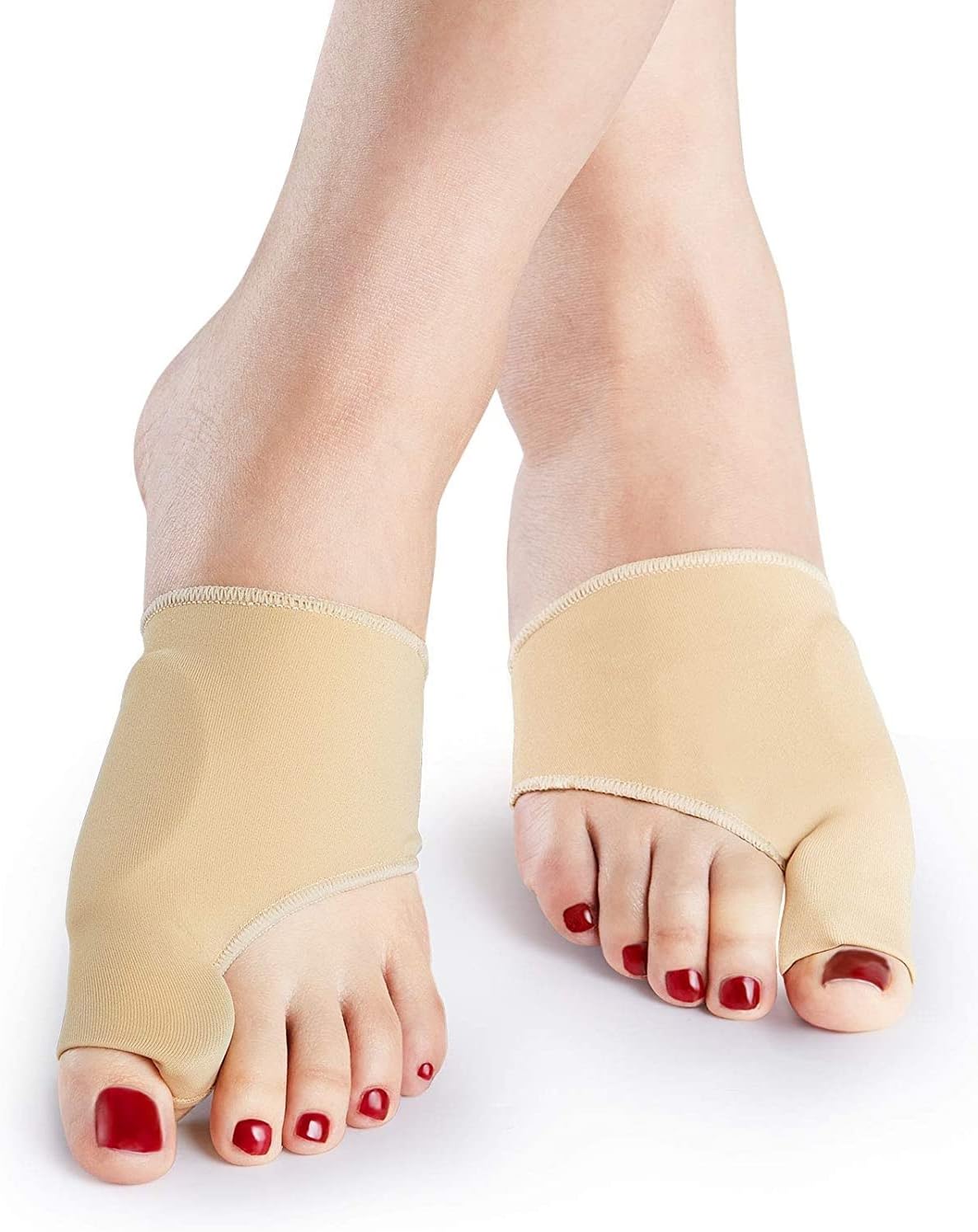 RANUR Unisex Bunion Corrector Washable Silicone Gel Pad Toe Separator with Relief Gel Pad Cushion, Toe Brace, Spacers, Fits with Shoes and Socks Uk4 To Uk6 (Medium)