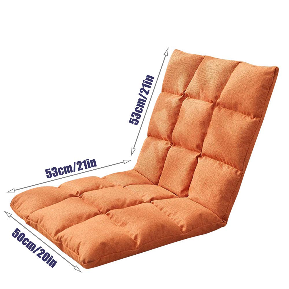 Silla plegable de suelo ajustable en 6 ángulos, esponja de alta resistencia, agradable al tacto, lavable, diseño ergonómico, ideal para leer, meditar, yoga