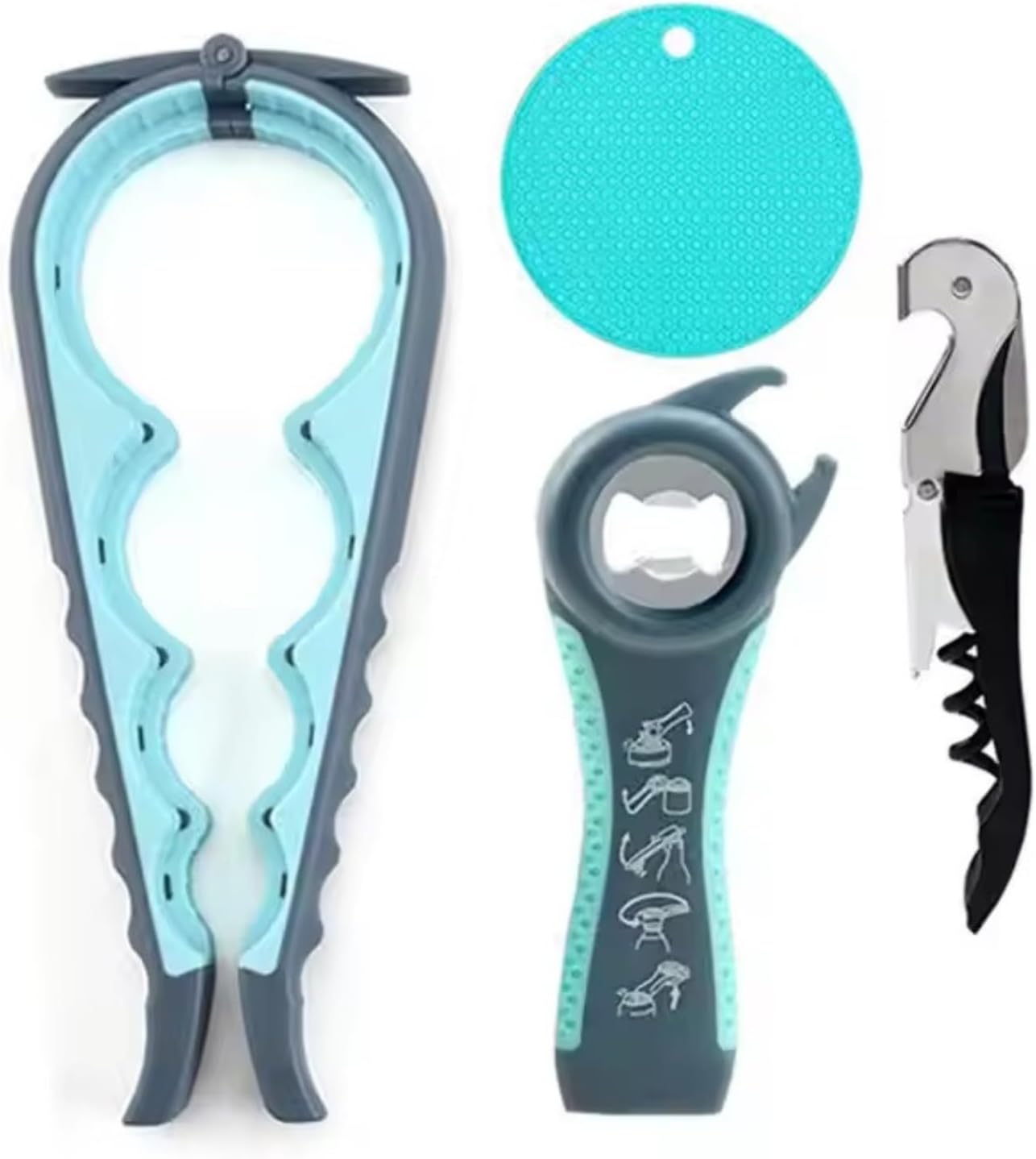 Jar Opener for Seniors with Arthritis – 4-in-1 Easy Grip Jar, Bottle & Can Opener Tool – Ergonomic Non-Slip Kitchen Tool for Weak Hands, Durable & Portable for Home, Camping, Travel Jar Opener for Seniors with Arthritis – 4-in-1 Easy Grip Jar, Bottle & Can Opener Tool – Ergonomic Non-Slip Kitchen Tool for Weak Hands, Durable & Portable for Home, Camping, Travel