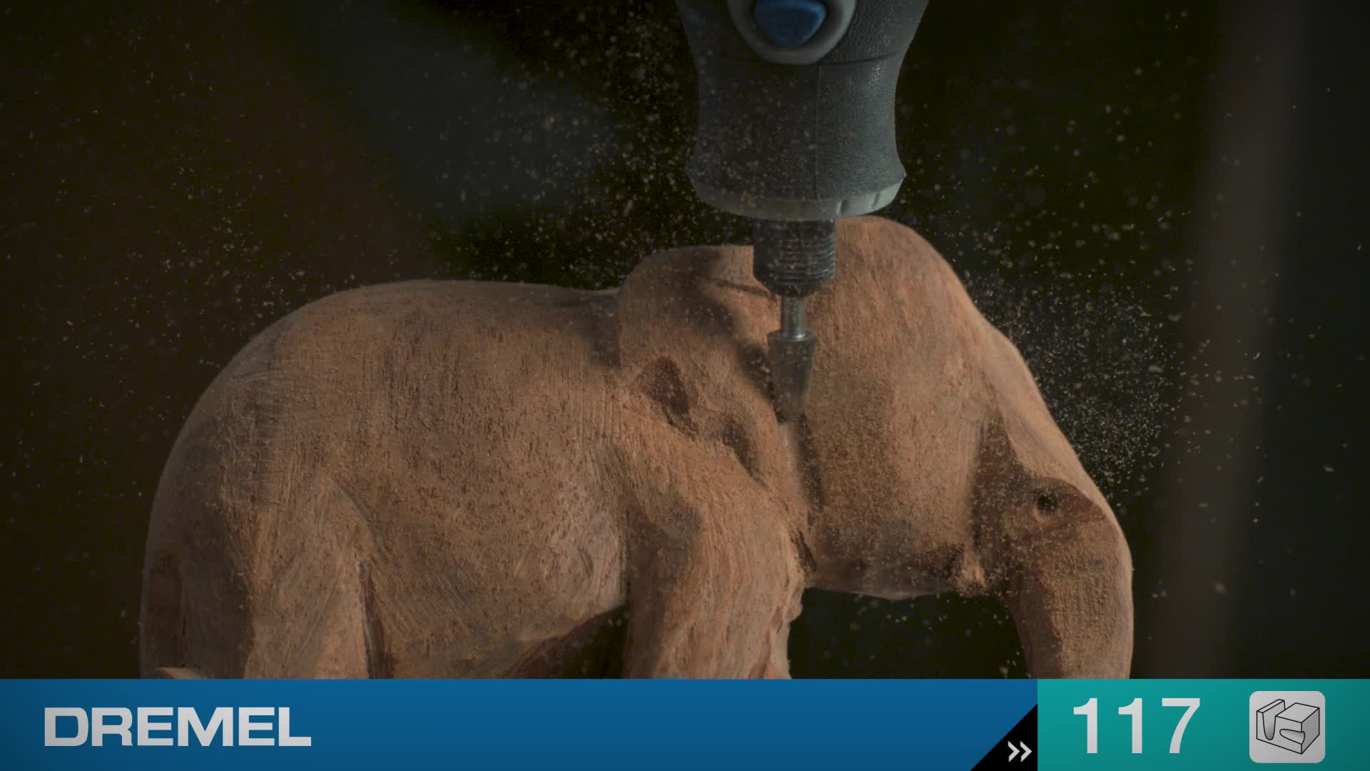 Dremel 117 Hochgeschwindigkeits-Fräser - Zubehörsatz für Multifunktionswerkzeug mit 2 Fräsern à 6,4mm zum Schneiden, Gravieren und Fräsen in Kunststoff, Holz, Plexiglas, Gummi, Leder u.v.m, 6,3 mm – Bild 7