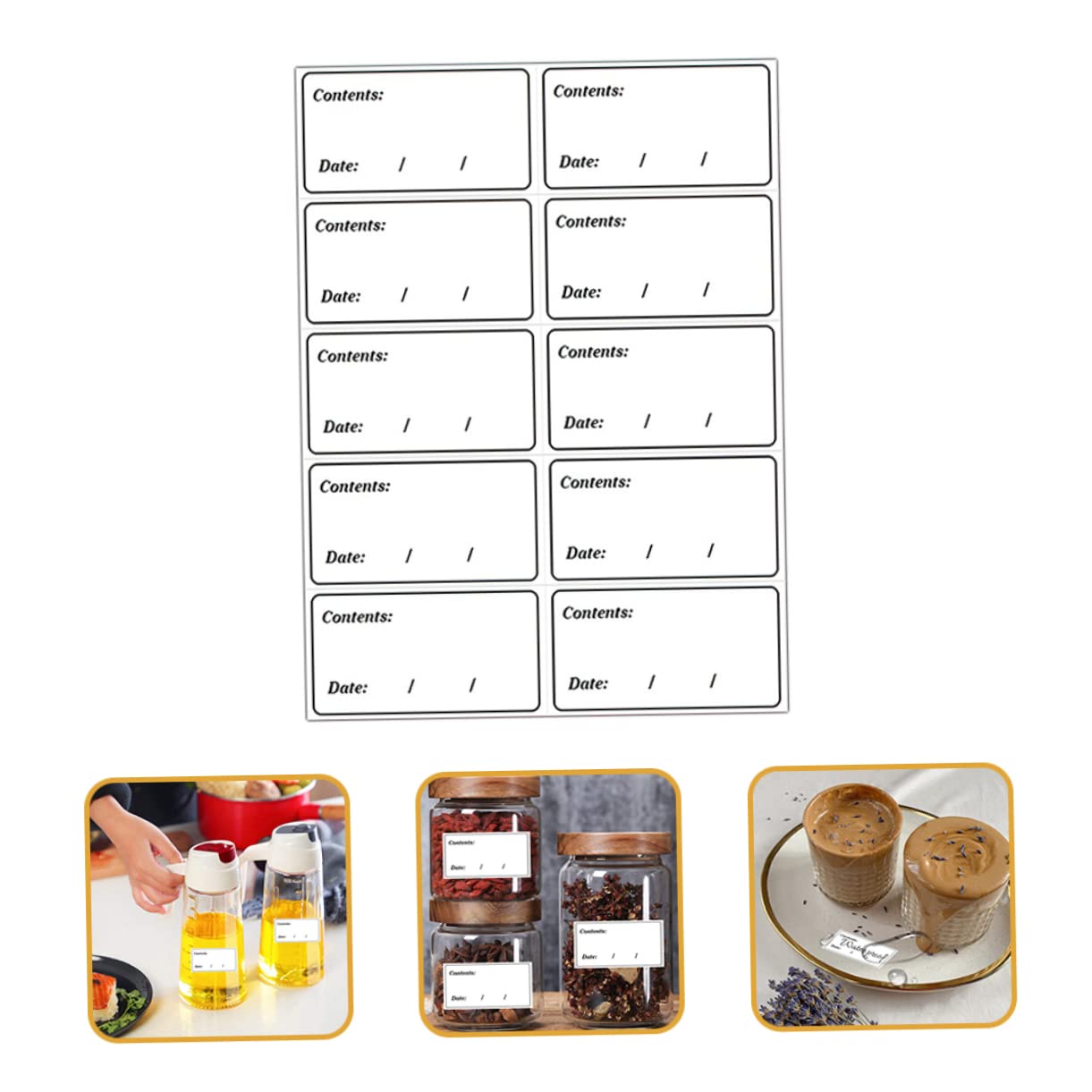 Gadpiparty 3 Sätze Selbstklebende Kühlschrank Etiketten Für Lebensmittel Ablösbare Gefrieretiketten Zur Beschriftung Von Lebensmitteldaten Praktisch Und Rückstandsfrei Für 400 Stück * 3