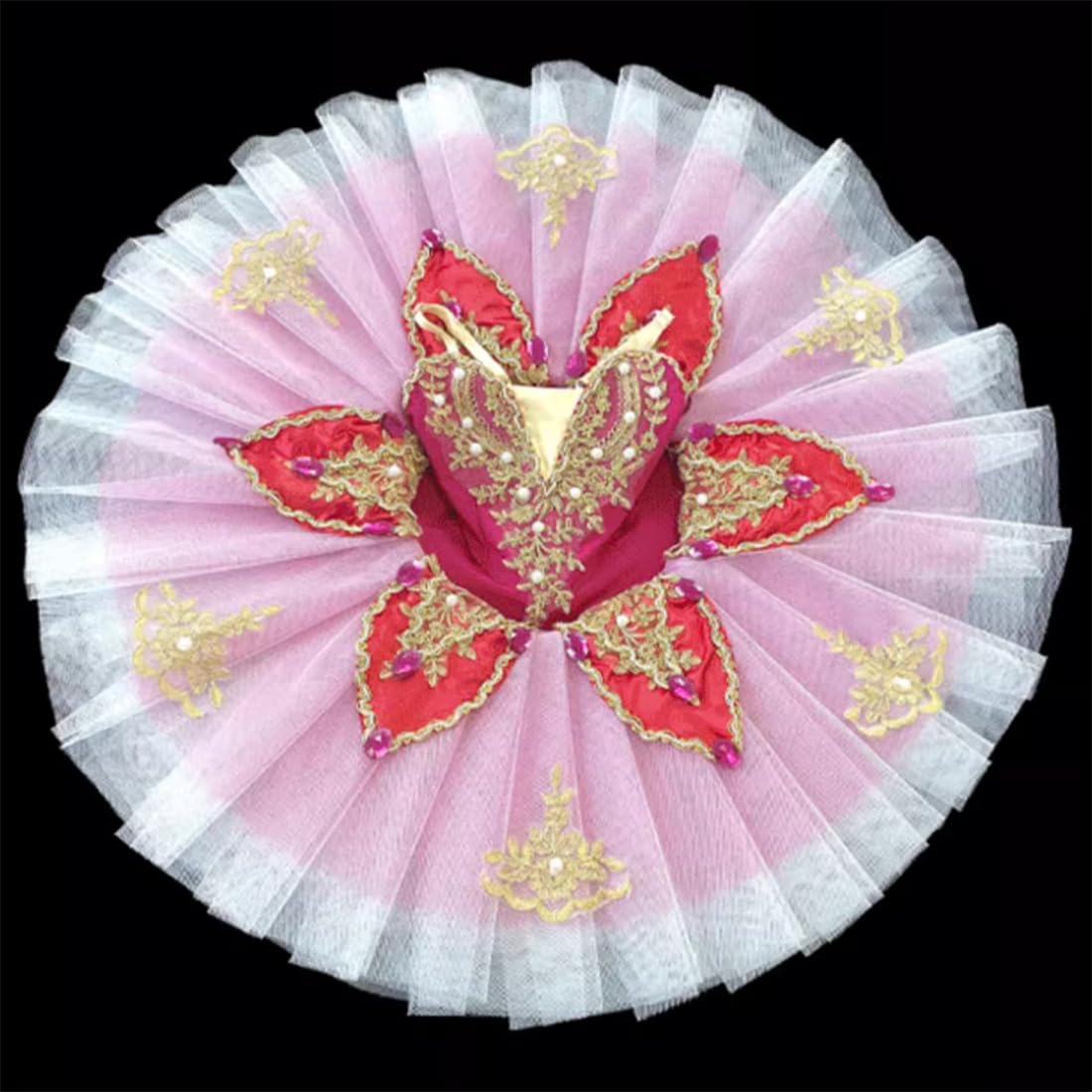 tutù da Balletto per Bambine Donne E Ragazze tutù da Ballerina del Lago dei Cigni Abito da Balletto Costume da Ballo tutù per Allenamento E Spettacolo(150Cm)