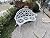 Patio Balcony Bench Double Seat, Anti-Rust Cast Aluminum Patio Garden Bench for Park Yard Outdoor Furniture White.1