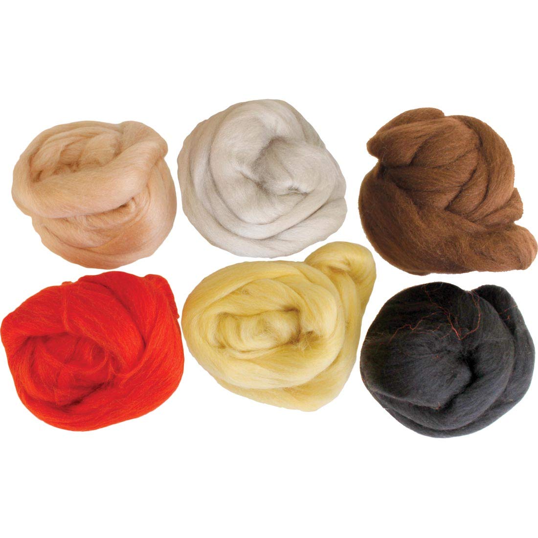 Creativity Inspired 10m Fluffy Yarn, 6 Colours, Puppet Making and Crafts, Synthetic Material, 2.9x2x6 cm, Ideal for Hobbyists and Professional Crafters, Adults & Kids