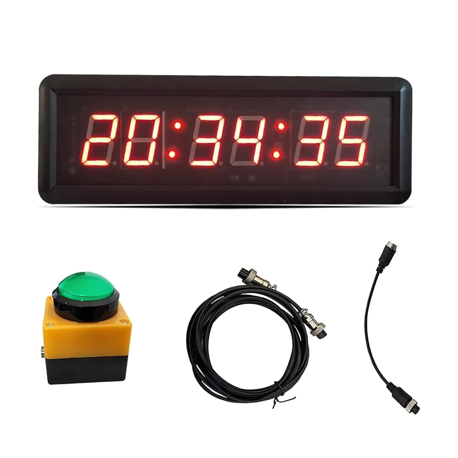 Temporizador LED de cuenta regresiva de entrenamiento de intervalos con cronómetro y alarma, reloj de juego multifunción para carreras de velocidad, fitness, competiciones de debate y entrenamientos