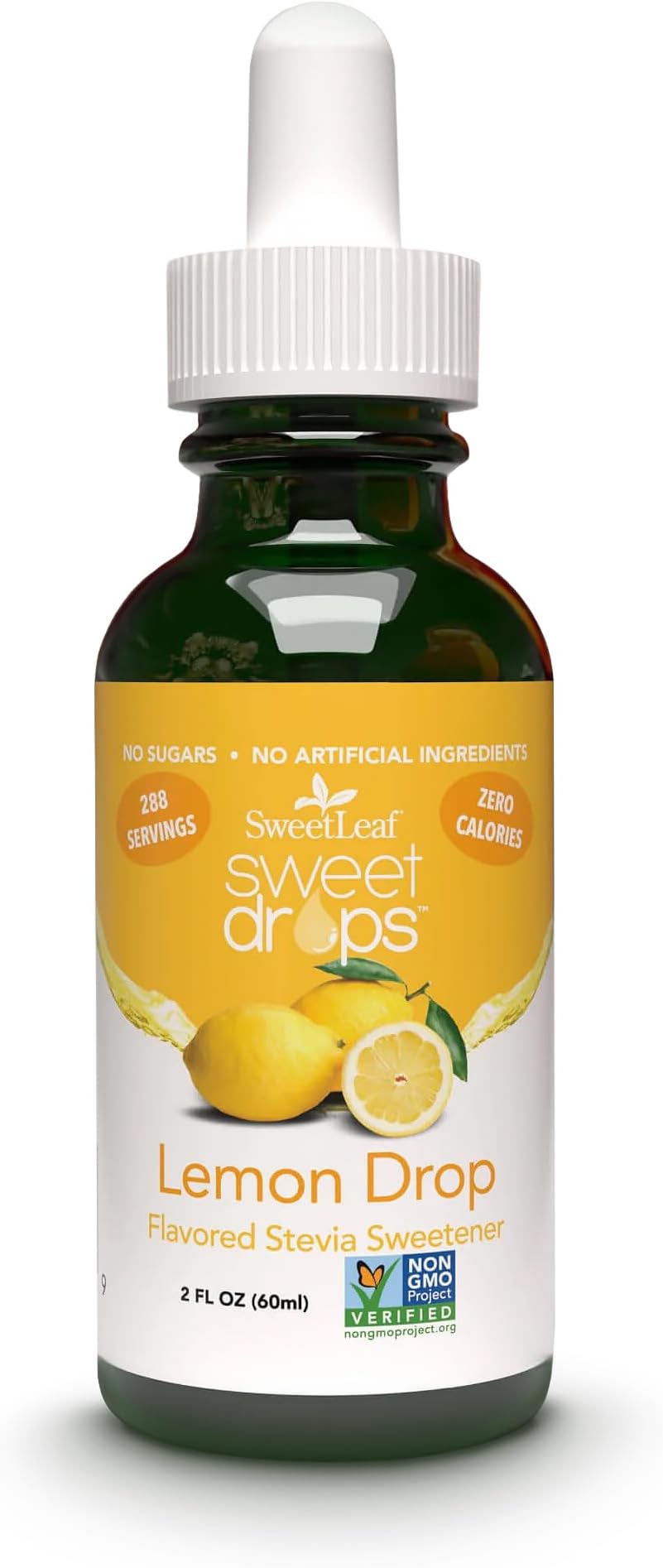 SweetLeaf Sweet Drops - Flavored Stevia Liquid Sweetener, Organic Stevia Extract, Zero Calories, Gluten Free, Keto Friendly, Non GMO, Natural Flavor, Sugar Alternative - Lemon, 2 Fl Oz (Pack of 1)