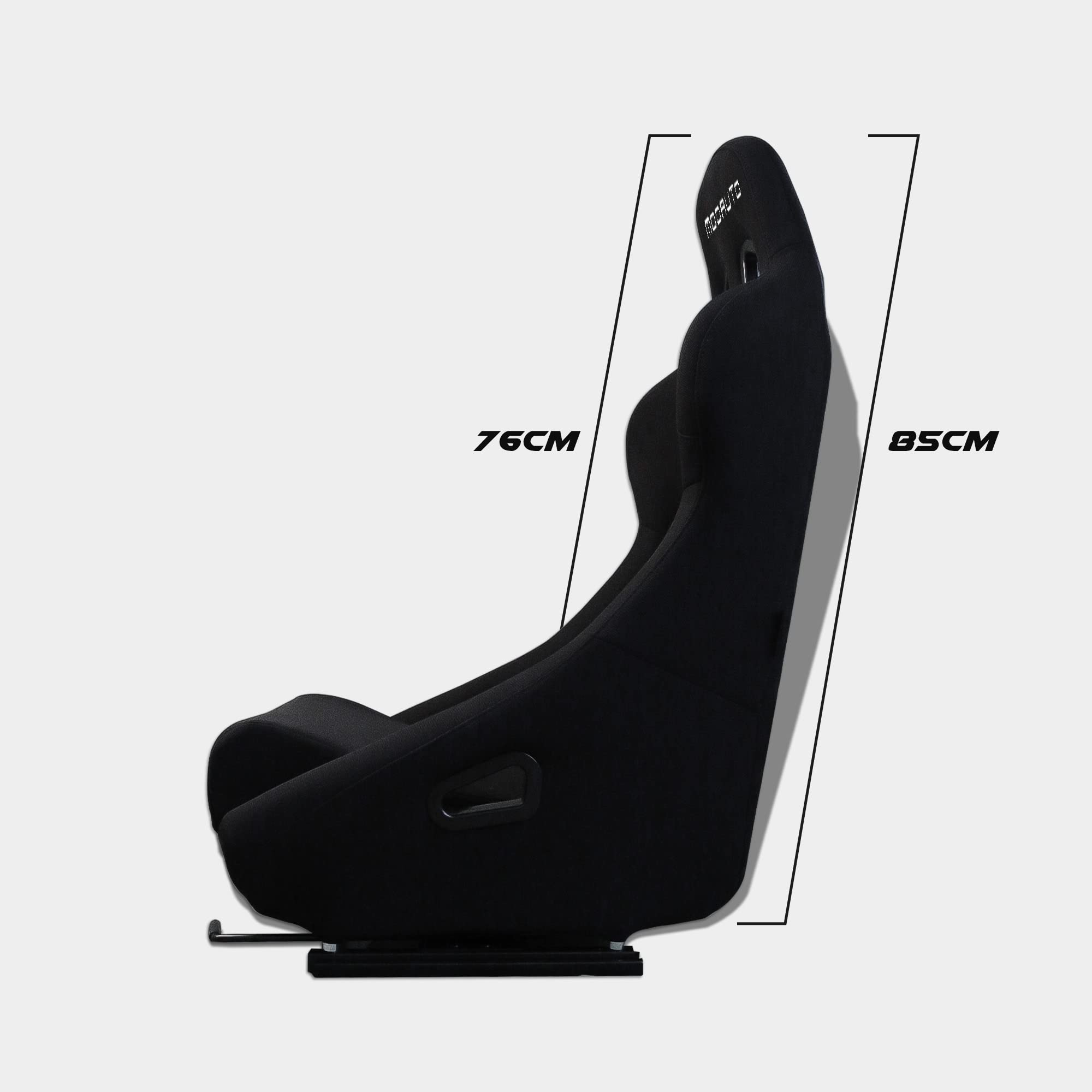 M MODAUTO Asiento Deportivo para Coches,Baquet Deportivo de Tela,Adaptable para Coches,Modelo NW-N001,Negro