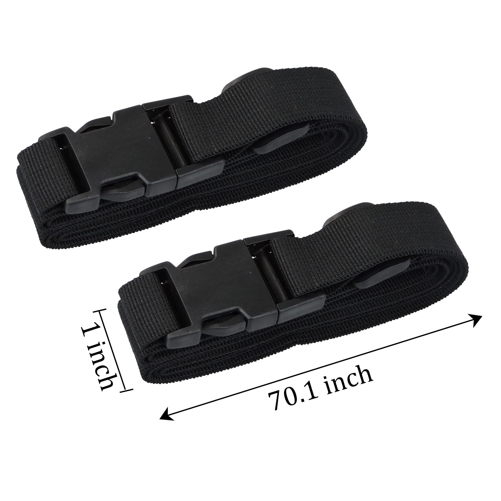 Cinghie per bagagli personalizzate, cinghie regolabili per valigie, cintura antiscivolo resistente con fibbia, cinghie dal design elegante, 200 x 5 cm, confezione da 2 (Gipsy