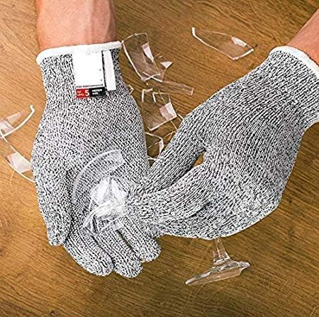 Image of Cut Resistant Gloves for Kids, XS(Ages 8-12) Food Grade Level 5 Protection Safety Kitchen Gloves for Cutting and Wood Carving, 1 Pair