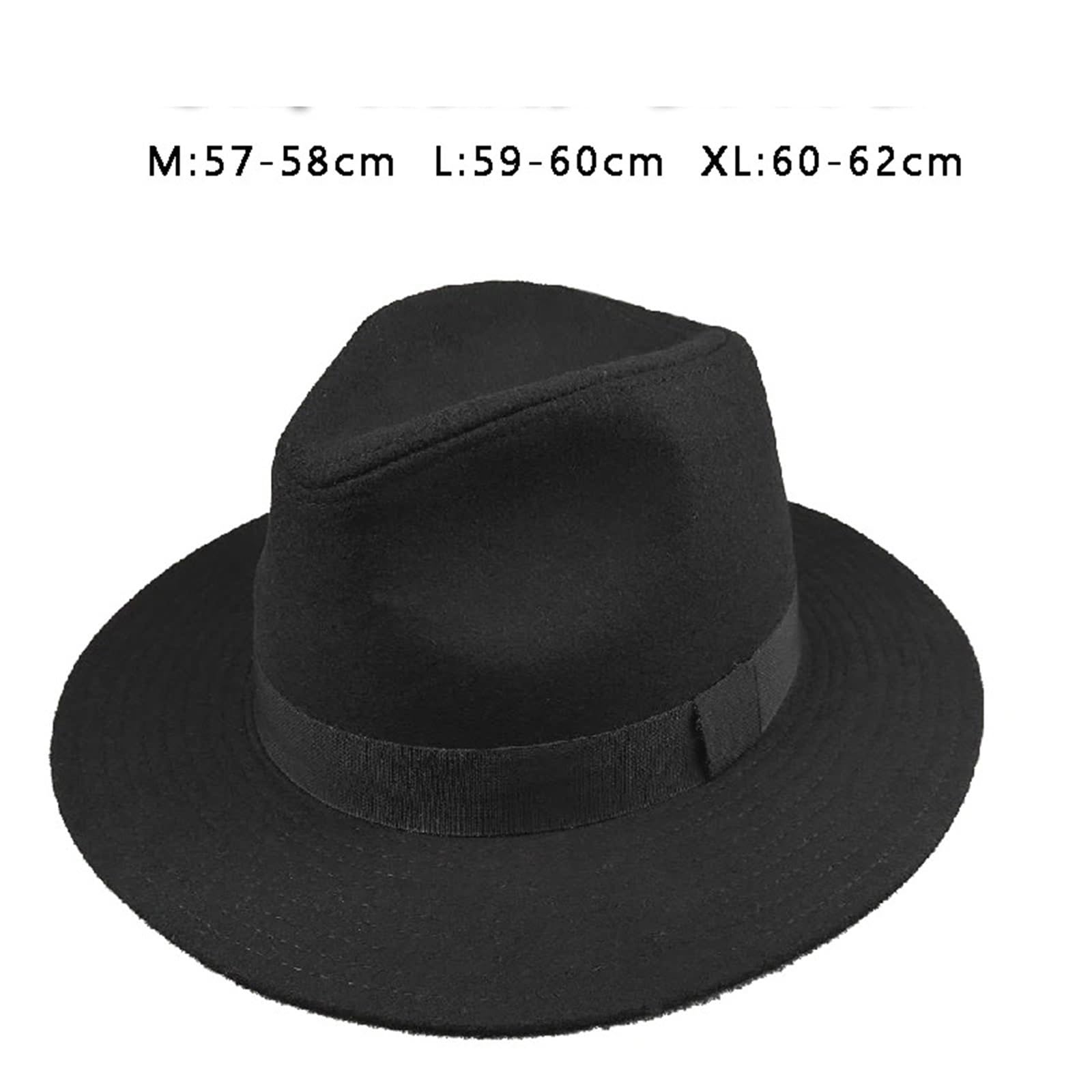 Sombrero de Copa Sombrero de copa talla grande Otoño Invierno hombres sombreros Formal boda decorar gorra negra para Una Gala