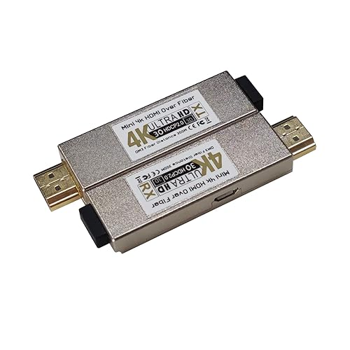 Elenzk - Mini extensor de fibra HDMI 4K sin comprimir, 4Kx2K 30Hz HDMI 1.4a video transceptor óptico, hasta 984.3 ft sobre fibra multimodo OM3
