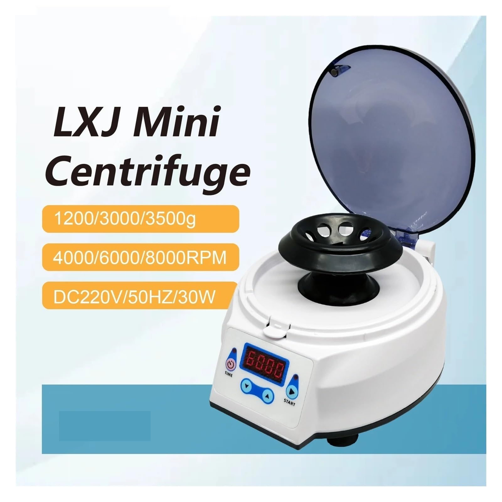 Wirówka stołowa, LXJ Mini Centrifuge Przenośna, Wolnoobrotowa Wirówka Laboratoryjna 4000–8000 Obr./min, Odpowiednia Do Probówek Z Krwią PRP | LXJ-4