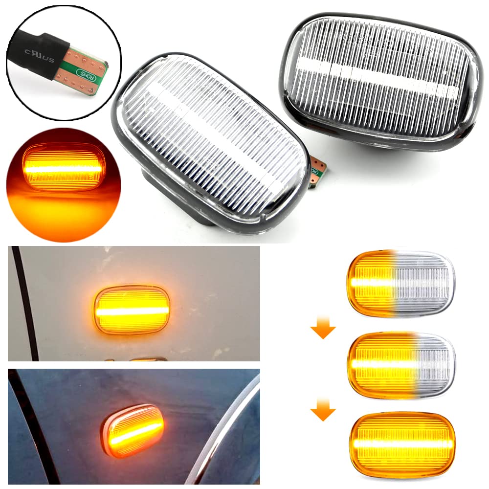 1 Paio Luci Laterali Parafango Dinamiche A LED Sequenziali Compatibili Con Toyota Celica Corolla Avensis Caldina Starlet Prius