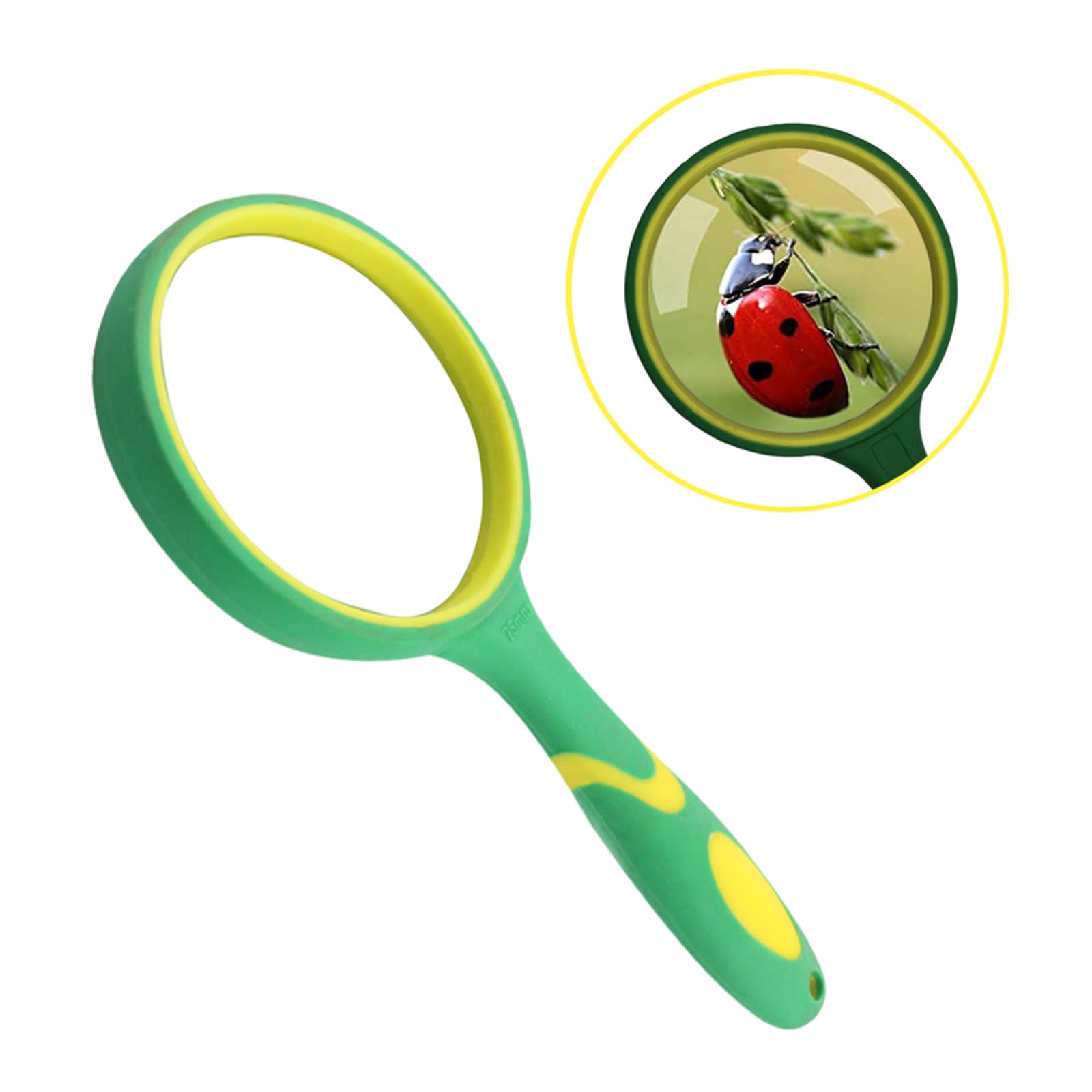 Thatyro Boys Light Green Magnifying Glass 10X 75Mm Shatterproof Handheld Magnifying Lens Reading Magnifier With Anti-Slip Rubber Handle Magnifying Glasses For Reading Seniors Kids Insect Hobby Observation