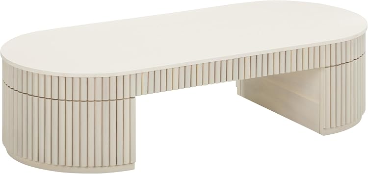 Tov Furniture Bella Cream Oval Coffee Table