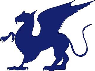hBARSCI Griffin - 5 Inches - for Cars, Trucks, Windows, Laptops, Tablets - Outdoor-Grade 2.5mil Thick Vinyl - Cobalt Blue