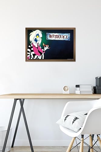 Miniatura 6 de Trends International Beetlejuice Animado - Póster de pared de arte clave, 14.72 x 22.37 pulgadas, versión enmarcada en bronce