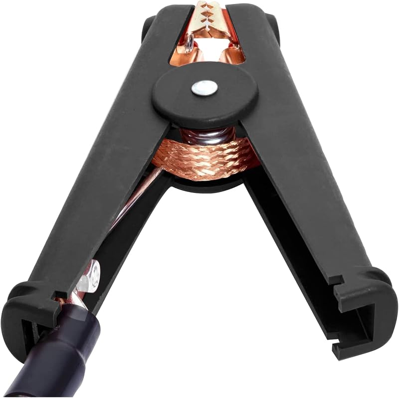 Replacement Jumper Cable Heavy Duty Car Battery Clamps - Clamp Ends Replacements for Jump Starter Cables - Single Clamp, Black