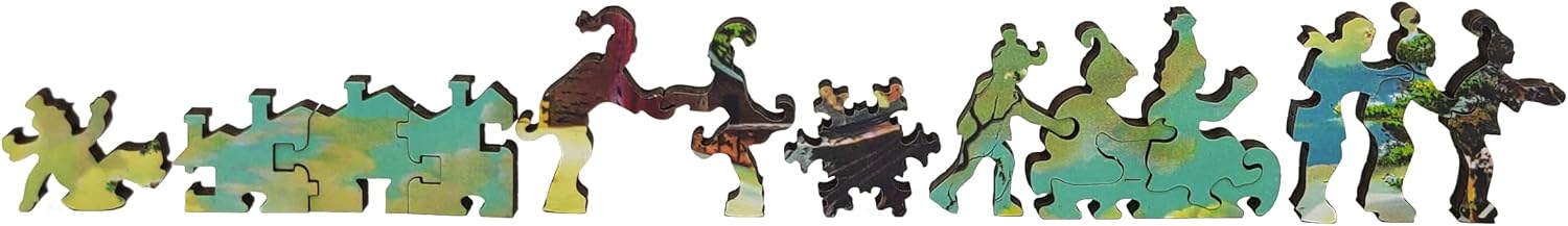 Wooden Puzzle for Adults - Uniquely Shaped Pieces - Made in The USA by FoxSmartBox - 425 Pieces - American Winter Life