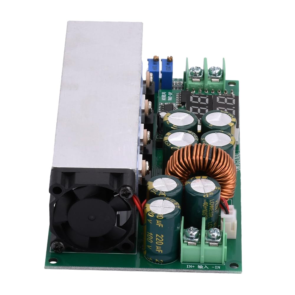 DC-DC Step Down Power Supply Module, CVCC 12V-80V to 2.5V-50V 20A 600W Einstellbarer Spannungswandler mit zwei Anzeigebildschirmen