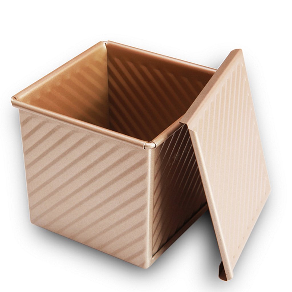 Loom Tree® Loaf Pan with Cover/Baking Mould Cake Toast Bread Mold/Non-Stick Toast Box with Lid, 11.5X 11.4X 10.6cm Kitchen Dining & Bar | Bakeware