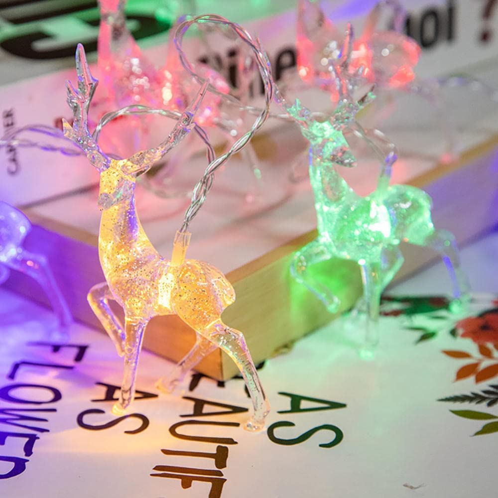Lichterketten, Kreative Lichterketten mit Rentier-Motiv(Colorful)
