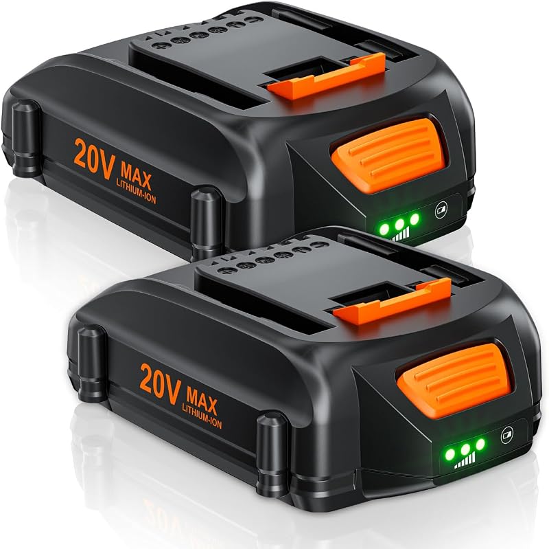 Upgraded 4.0Ah WA3525 Battery Replacement for WORX Battery 20V Power Share | Compatible with WORX 20V Max Battery WA3575 WA3520 WG151s WG891 Leaf Blower Tools Batteries