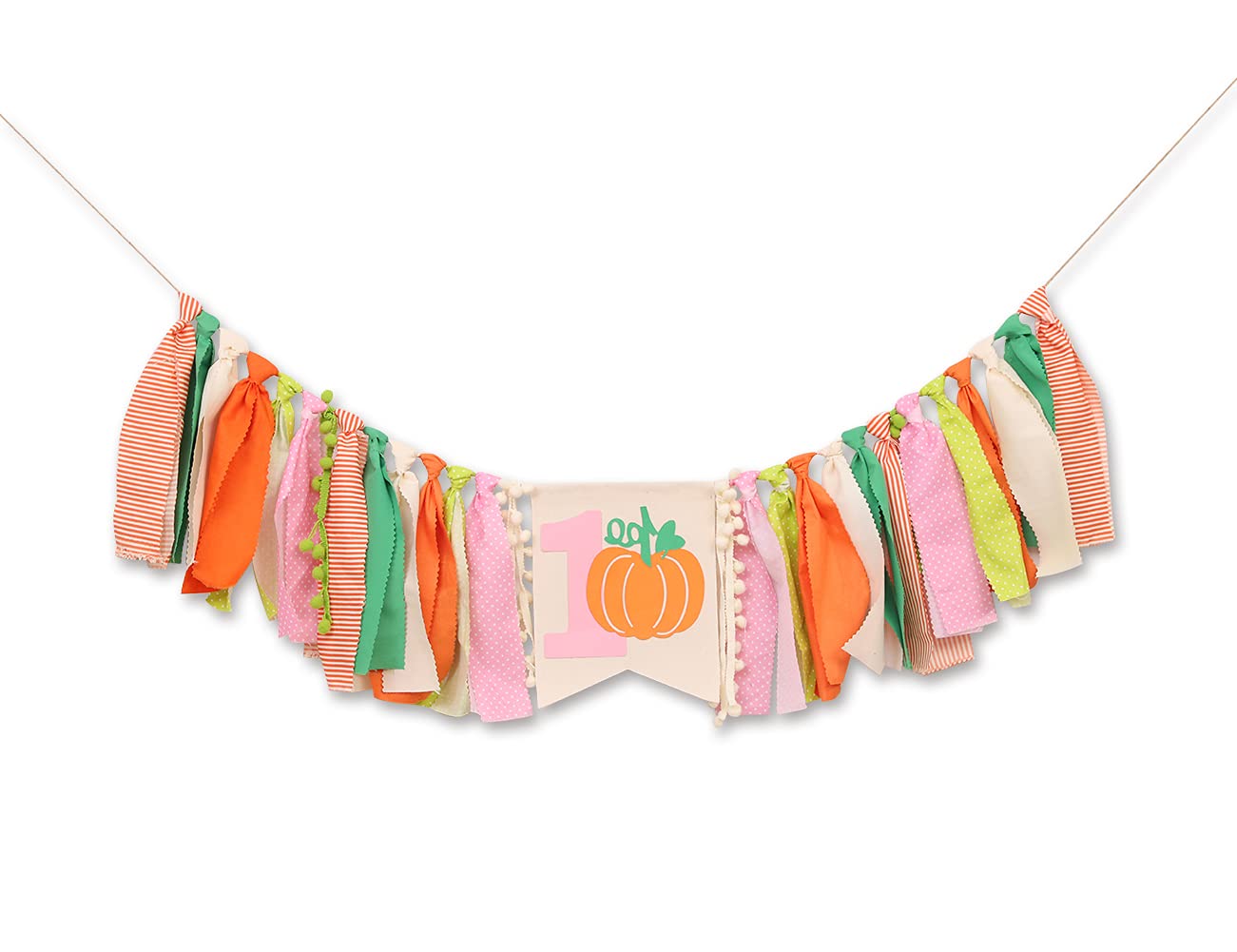 YESSWL Little Pumpkin First Birthday Banner – High Chair Decor For Baby's 1st Birthday, Halloween & Fall Photo Props - View #12