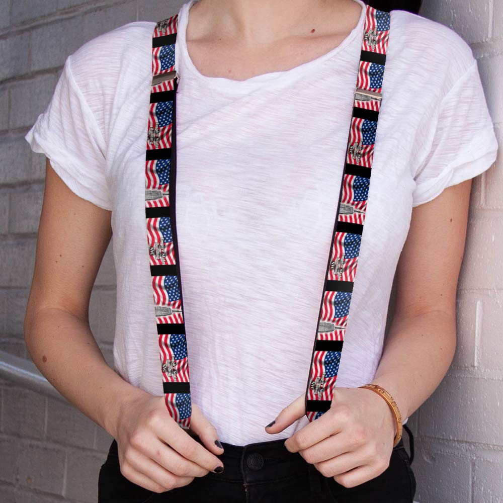 Buckle-Down Men's Suspender-New York, Multicolor, One Size