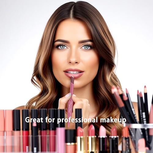 Miniatura 5 de MYUANGO Juego de 6 lápices labiales de terciopelo mate + delineador de labios y lápiz labial, kit de delineador de labios vegano de larga duración y