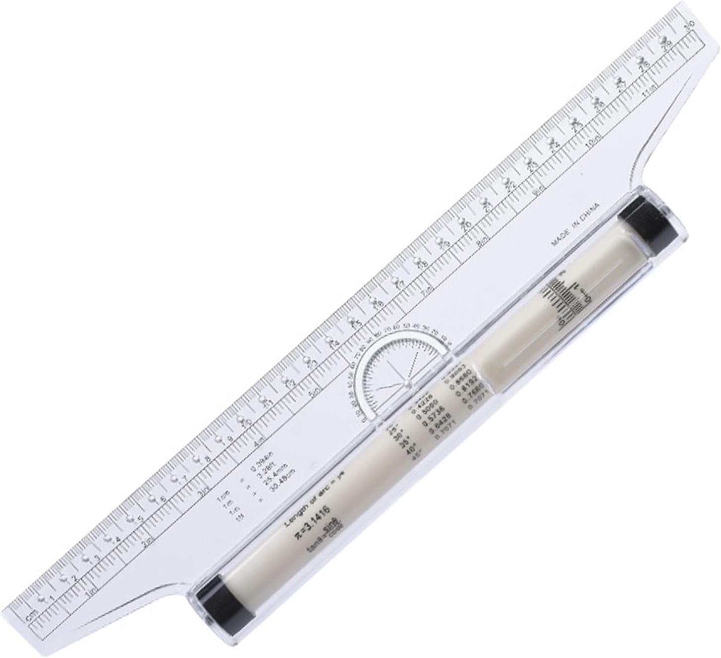 Measuring Rolling Ruler 30cm Rolling Parallel Ruler Multi-Purpose Roll Scale Draw Tool Universal Foot AnglMeasuring Tool for Architects Engineers Student Artists