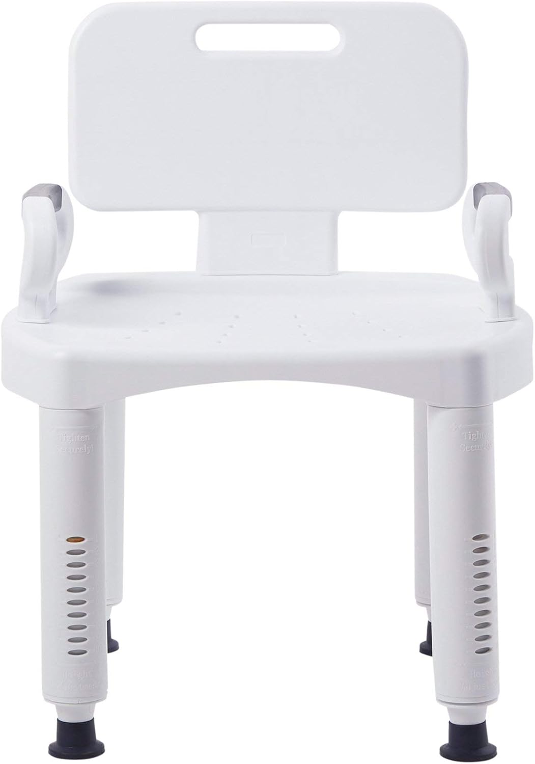 McKesson Bath Bench with Removeable Back, Plastic Frame, Lightweight, Adjustable, 350 lbs Weight Capacity, 1 Count