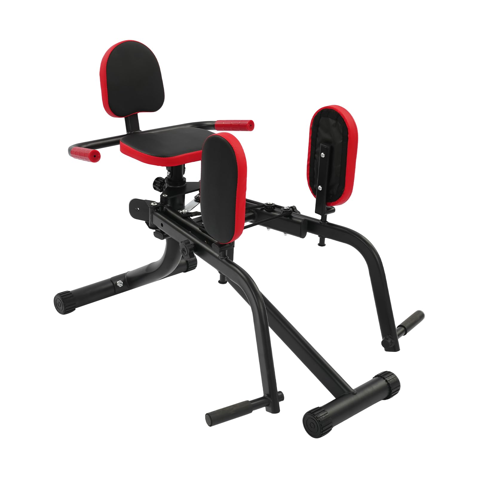 Abduktoren und Adduktoren Trainer, 2 in 1 Hüfttrainer für Zuhause | 70 bis 76 cm höhenverstellbar, Stahlrahmen, Sitz und Rückenlehne gepolstert, 88 x 27 cm, Home Gym