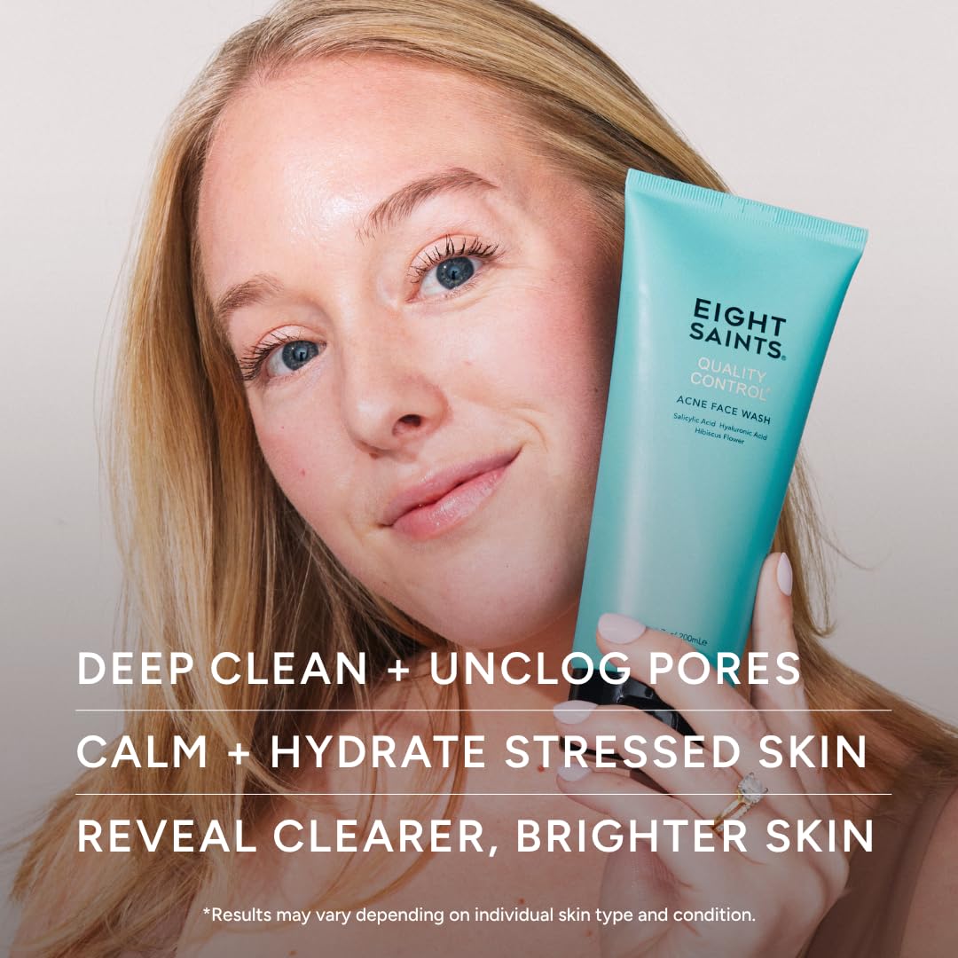 Eight Saints Quality Control Acne Face Wash with 2% Salicylic Acid, 6.7 oz