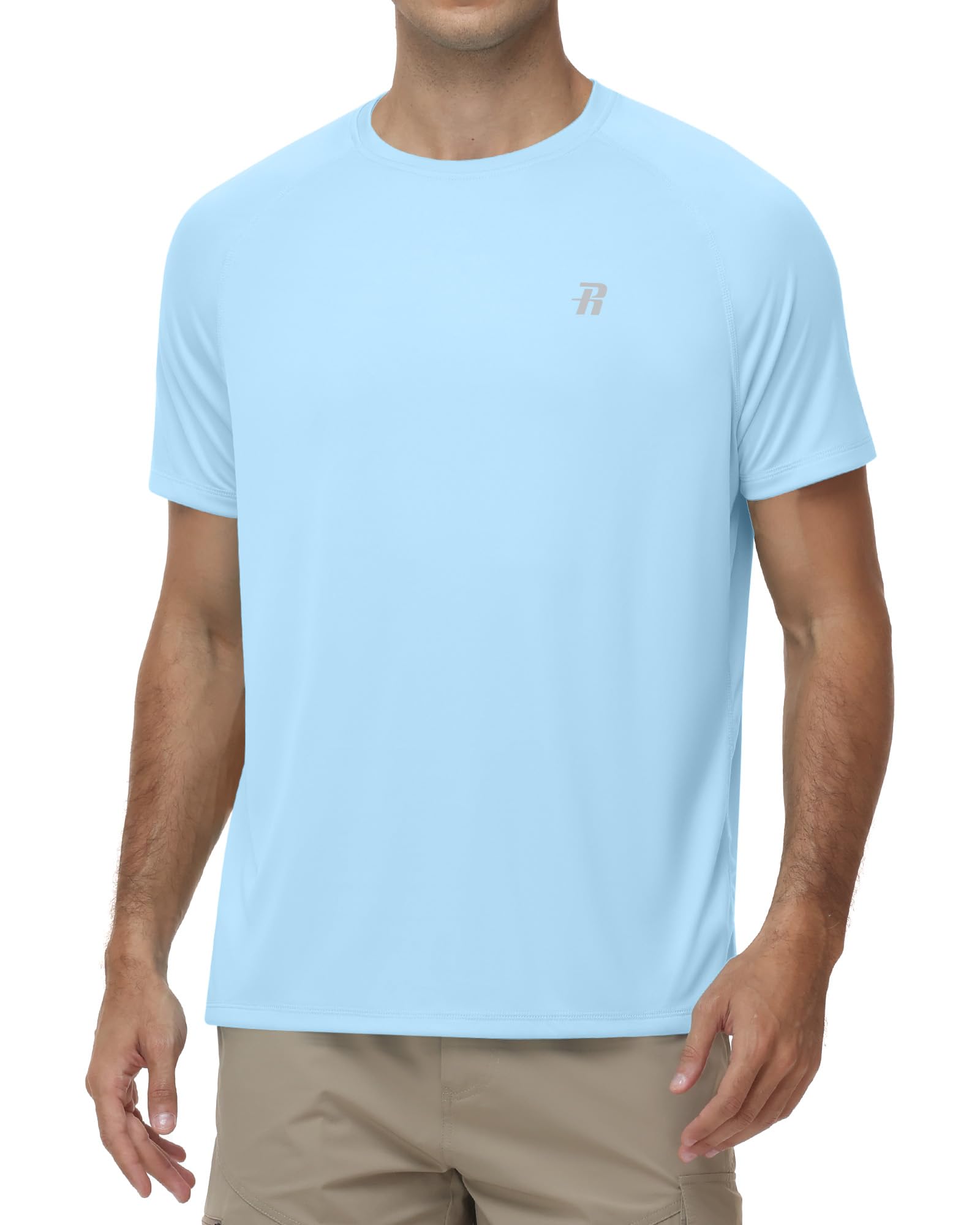 Runhit UV Shirt Herren Kurzarm, Schwimmshirt mit UPF 50+ Sonnenschutz, Schnelltrocknendes Rashguard Atmungsaktives Badeshirt für Wassersport, Surfen und Outdoor