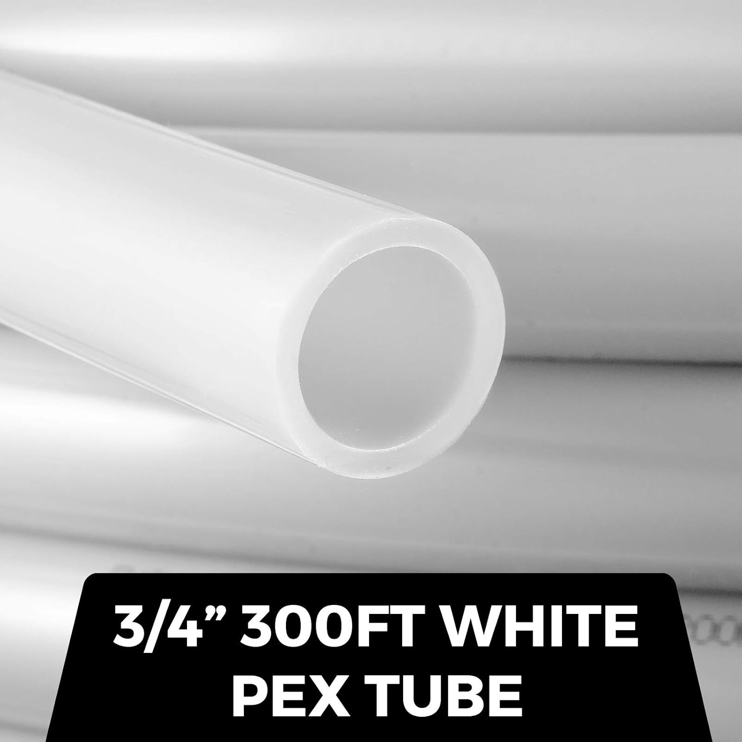 Happybuy Oxygen Non-Barrier PEX Tubing 3/4 Inch 300 Feet Tube Coil - EVOH PEX-B Pipe for Residential Commercial Radiant Floor Heating Pex Pipe