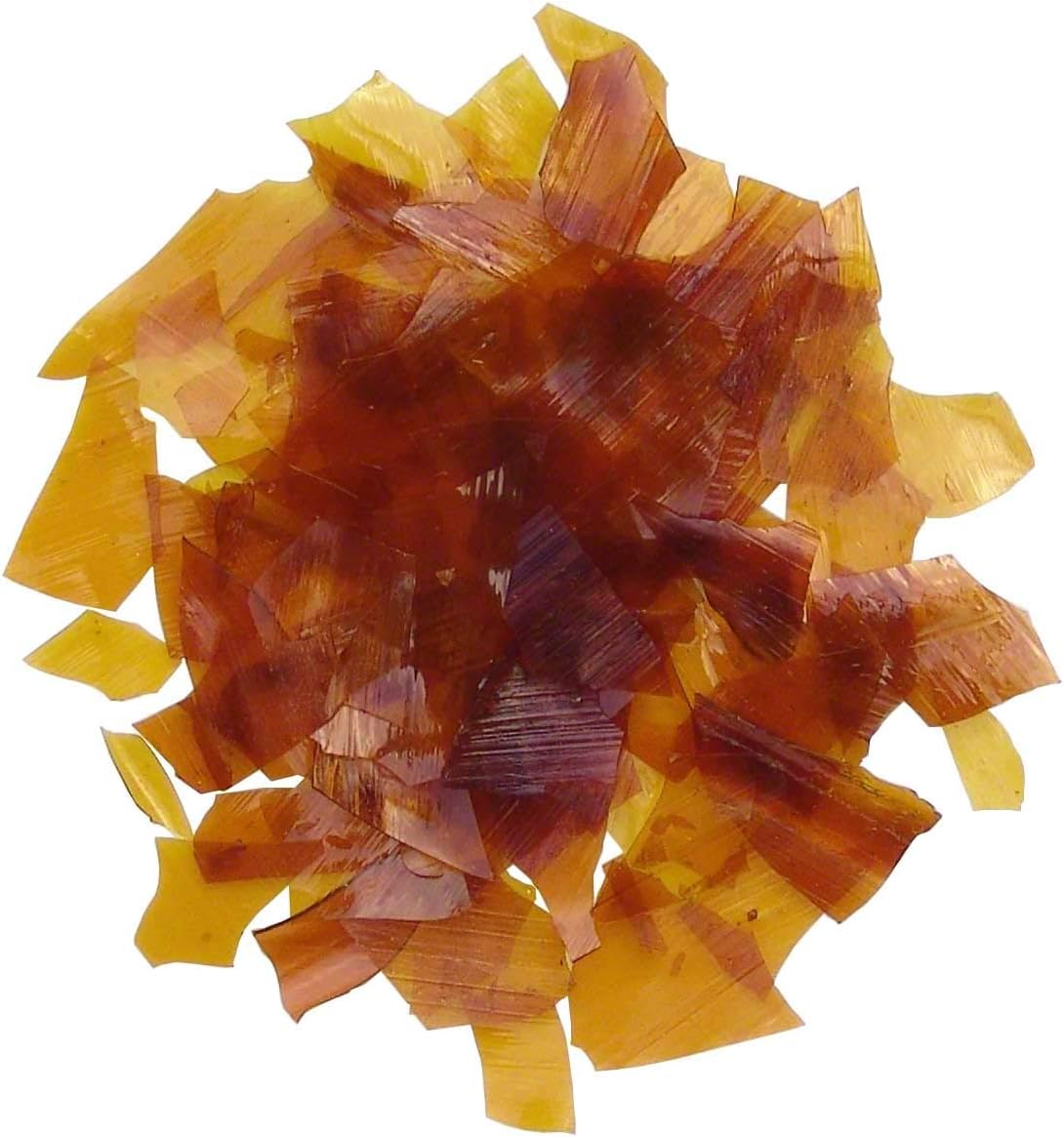 Dabria Dewaxed Orange Shellac Flakes. (Orange, 4 oz)